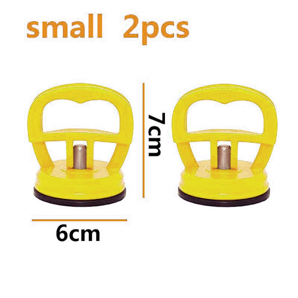 2 kpl Raskaan sarjan imukuppeja - Kolhujen oikaisija imukuppi korjaustyökalu poistotyökalu auton kolhujen korjaukseen autotarvikkeet yellow 2pcs