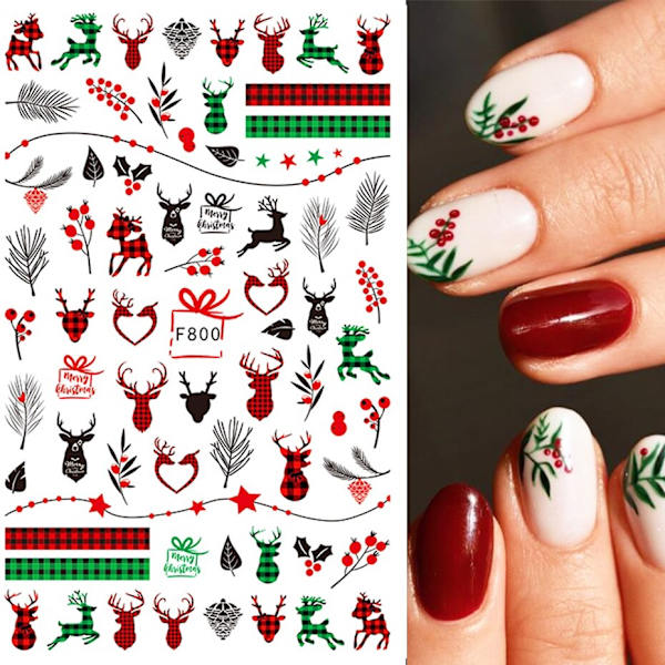 Halloween Anime Negle Klistermærker Terror Gotisk Stil Kranie Sort Slange Mærkater 3D Nytårs Sliders Manicure Dekorationer LECA725-732 F800