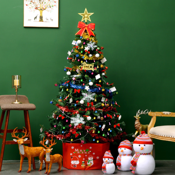 Christmas Tree Set 1.5, 1.8, 2.1M Shopping Mall Home Luminous Christmas Decoration Christmas Tree Set 1.2m green set tree A