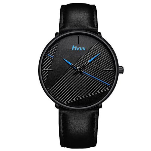 Mesh Armbandsur Modetrend Bälte Quartz Klocka Herr Student Black belt