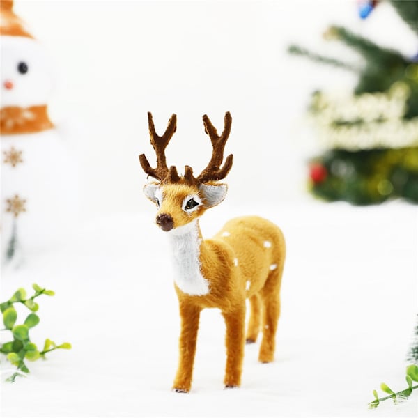 15/20/25/30cm Ren Julhjort Jul Älg Plysch Simulering Juldekorationer För Hem God Jul Nyår Ornament as picture3