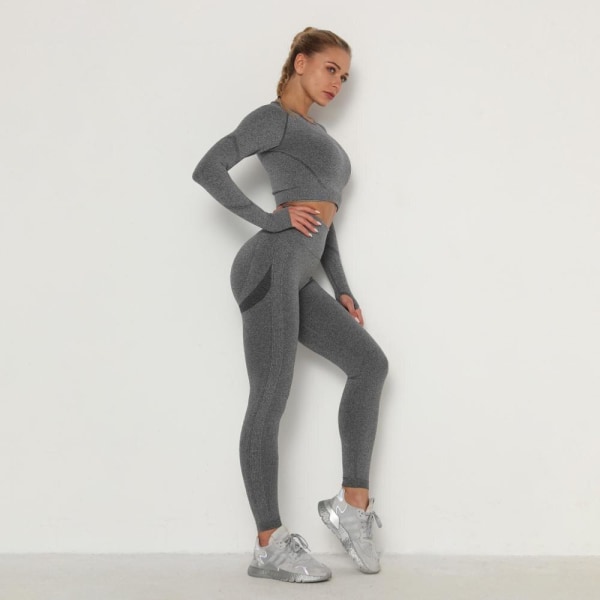 Yoga Set Träningsdräkt Dam Träningskläder Sportkläder Fitness Set Greenlongset M
