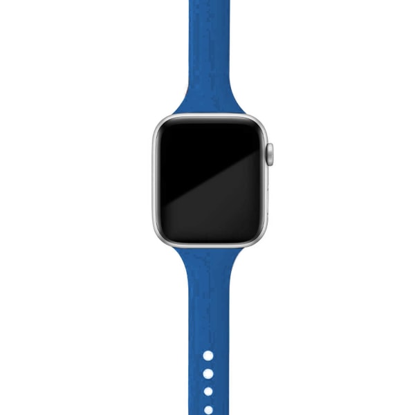 Smal rem för Apple watch band 40mm 44mm 38mm 42mm Silikon armband armband klockband correa iWatch 6 se 5 4 3 7 45mm 41mm royal blue 4 42mm 44mm 45mm