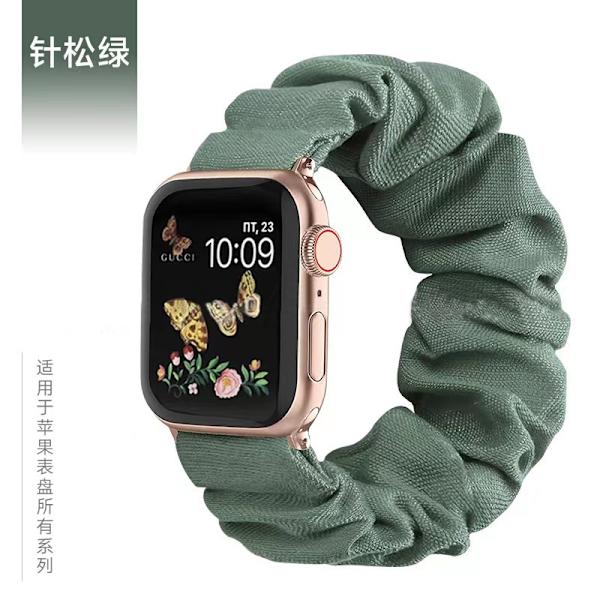 Kellon ranneke Apple Watch iWatch 38/40/41mm pienelle koolle pakkauksella Pinus vihreä