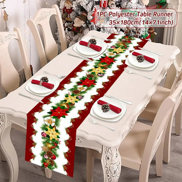 Julbordslöpare God Jul Dekoration för Hemmet Julfest Dekor 2023 Navidad Notal Noel Ornament Gott Nytt År 2024 13