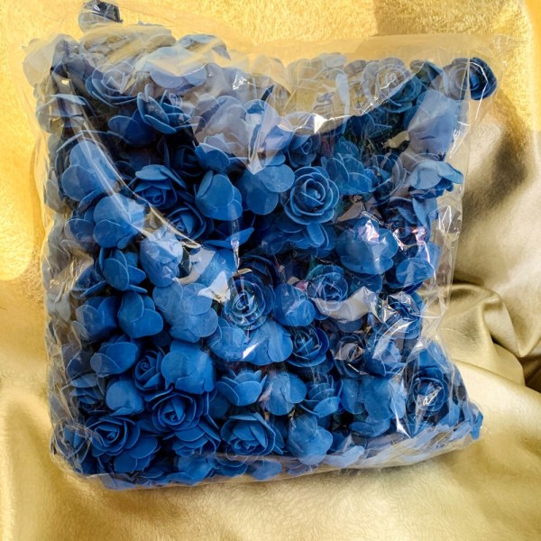 50/100/200/500 kpl 3 cm Vaahtoruusu Nallekarhulle Keinotekoiset Kukat DIY Lahjat Laatikko Häät Koristeellinen Joulu Kodin Sisustus 20 Väriä Royal blue 200