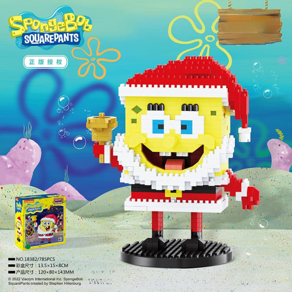 Svampbob Fyrkant Mikropartiklar Block City Patrick Star Squidward Charm Barnleksaker Födelsedagspresenter 694PCS Original box