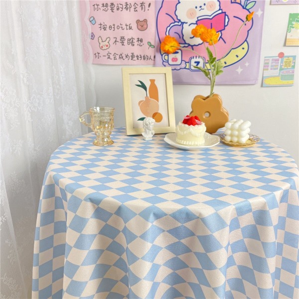 Bordsduk med blommönster i koreansk stil, kaffebordsduk, matbordsöverdrag, matbordsduk, tebordsduk, picknickduk R 80X120CM