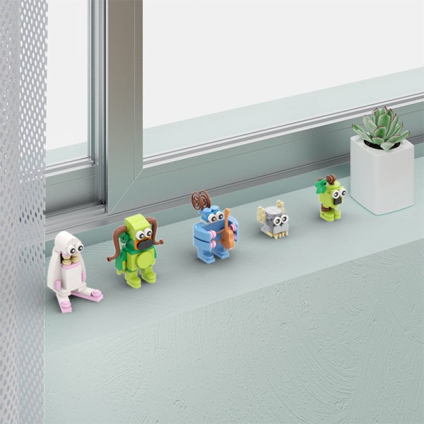 MOC Upplysning Litet Byggkloss Söt Monsterkör Litet Set My Singing Monster Orange (number 98)
