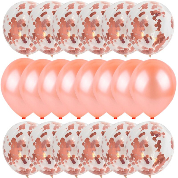 Roséguld Party Engångsartiklar Tallrik Sifferballong Flicka Födelsedagsfest Bröllopsdekor Vuxenfest Babyshower Dekor 20pcs