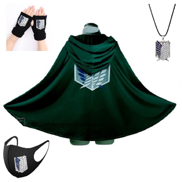 Attack on Titan Kappa Shingeki No Kyojin Scouting Legion Aren / Levi Capes Cosplay Kostym 4 145