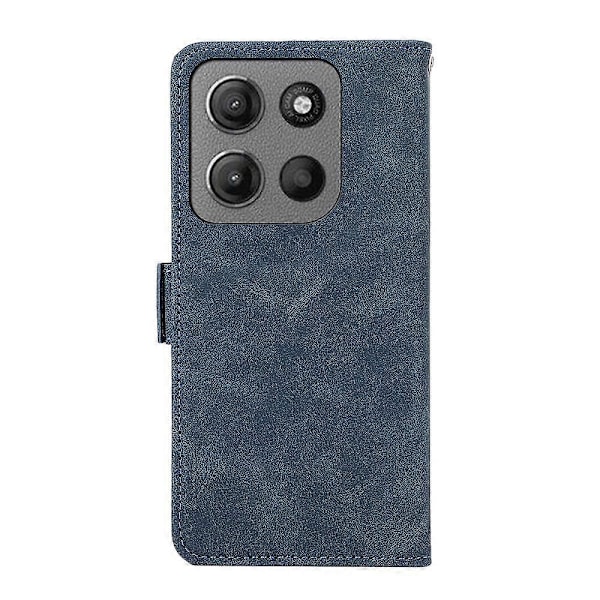 ABEEL Frostat Magnetiskt RFID Läder Telefonfodral Blue For Motorola Edge 60 Fusion