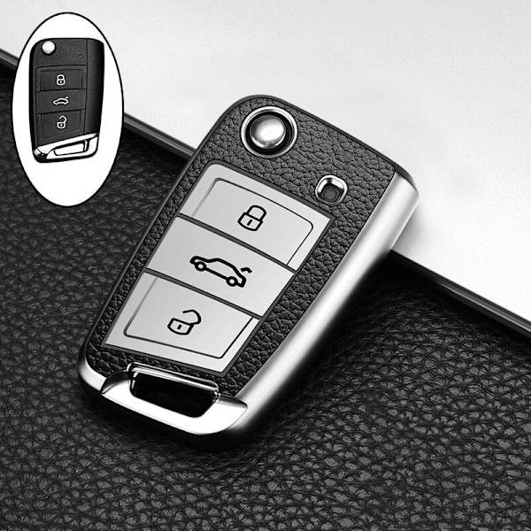 Auton avaimen kotelo Polo Golf 7 MK7 Tiguan passatille Skoda Octavia Kodiaq Karoqille Seat Ateca Leon avainlaukku Red