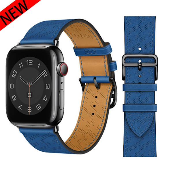 Klockarmband för Apple Watch iWatch S10 42MM ventilerande mörkblå