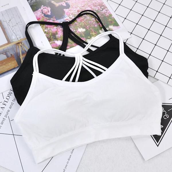 Joogaliivit naisille, pehmustetut liivit, urheiluliivi, alusvaatteet White Free Size