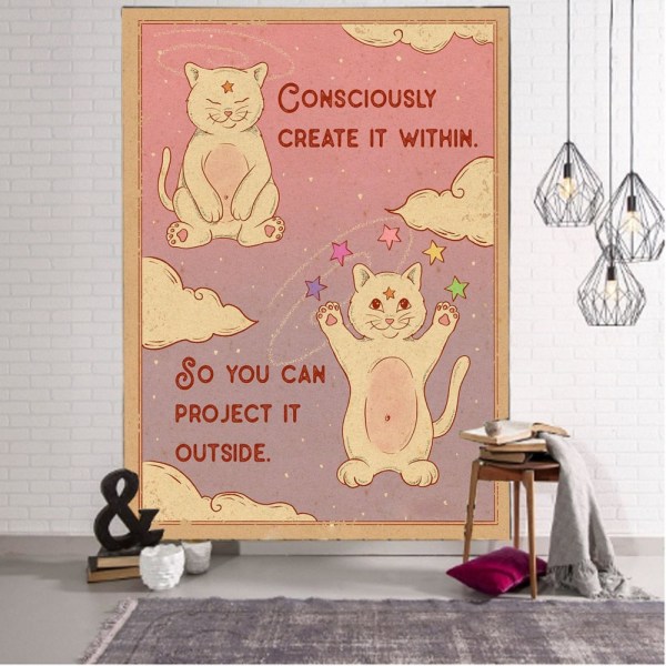 Kawaii Serier Söt Väggbonad Tapestry Dekorativ Konst Filt Gardiner Hängande i Hemmet Sovrum Vardagsrum Dekor 8 130X150CM