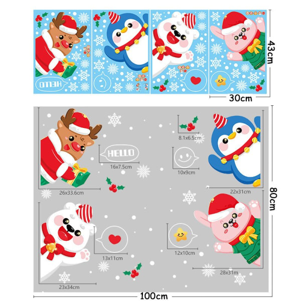 God Jul Vindusklistremerker Julenissen Juletre Veggdekor Klistremerker God Jul For Hjem Nyttår 2023 Klistremerke Noel style G