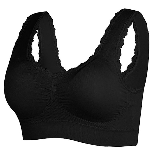 Keski-ikäisten ja iäkkäiden rintaliivien alusvaatteet, plus-koko, ilman teräskaarta, naisten liivi, urheiluliivit White XL