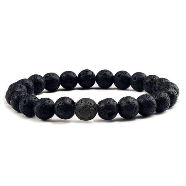 Natursten 6/8/10mm Pärlor Tigeröga Armband Klassiskt Herr Dam Buddha Svart Lava Armband Minimalistisk Yoga Meditationssmycken 6mm Red