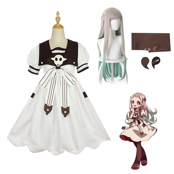 Toalettbundet Hanako Kun Yashiro Nene Cosplay Kostyme Kjole Parykk Hodeplagg Prop Halloween Kostyme Kjoler style3 One Size