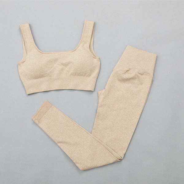 Yoga Sæt Fitness Yoga Sæt Træningstøj Leggings BH Til Kvinder bra pants pink 1 M