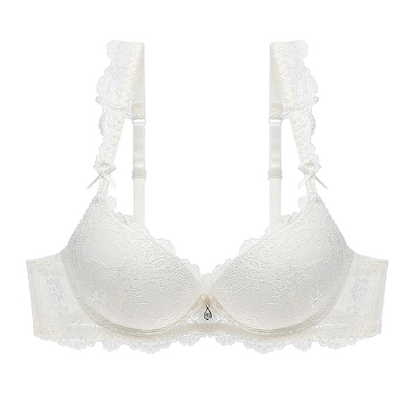 Varsbaby Sexig Spets Push Up BH Samlar Underkläder för Kvinnor White 34B