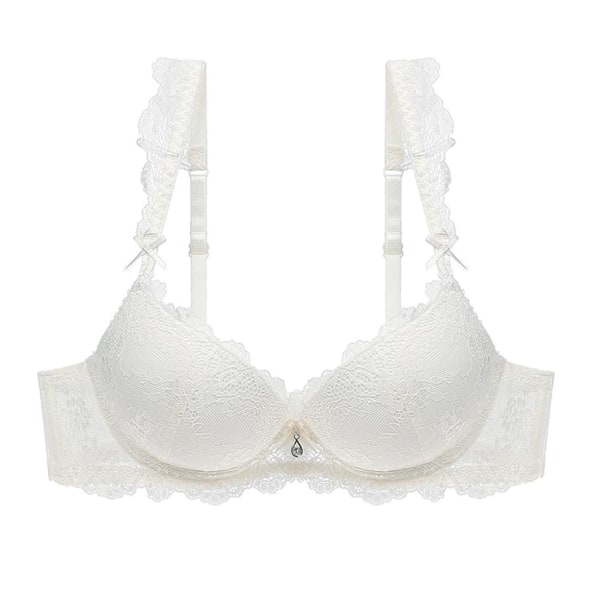Varsbaby Sexig Spets Push Up BH Samlar Underkläder för kvinnor White 36A