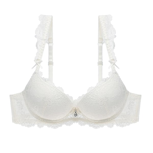Varsbaby Sexig Spets Push Up BH Samlar Underkläder för Kvinnor White 36C