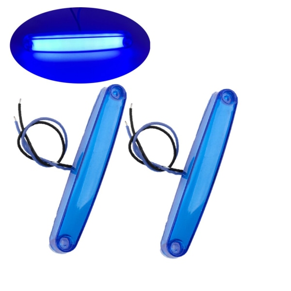 2 st Sidomarkeringsljus 12v 24v LED Lastbilsbelysning Parkeringsljus Sida Orange Markeringslampor Släpvagns Lastbilsmarkeringsljus 2PCS White