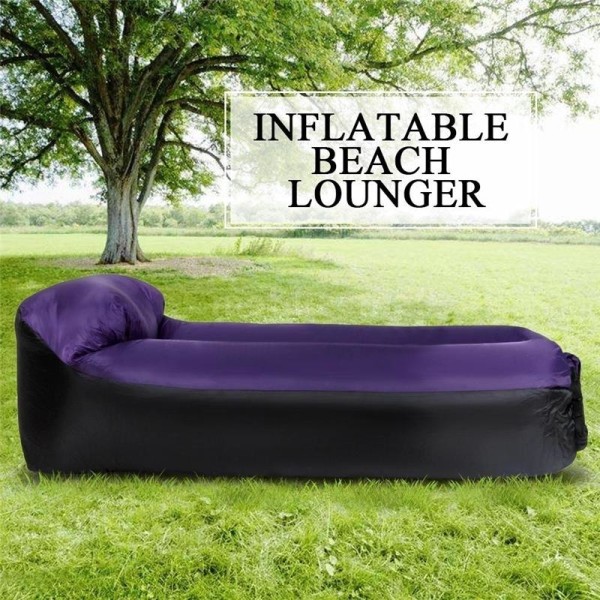 Lazy Sofa Lounger Ilmasohva Yksisarvinen Säkkituoli Nopea Ilmatäytteinen Ulkoranta Lounger Orange