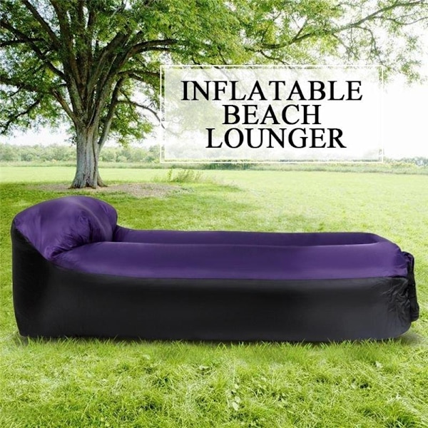 Lazy Sofa Lounger Luftsofa Enhjørning Saccosekk Stol Rask Oppblåsbar Utendørs Strand Lounger Orange