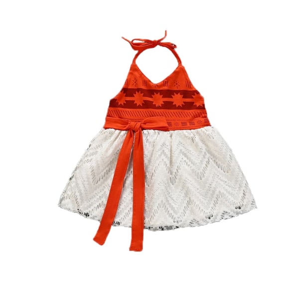 Moana Klänning Kostymer Cosplay Småbarn flickklänningar Anime Film Moana Kostym Halloween Kostymer Presenter till Flicka Klänning För Flickor A-3 24M(90)