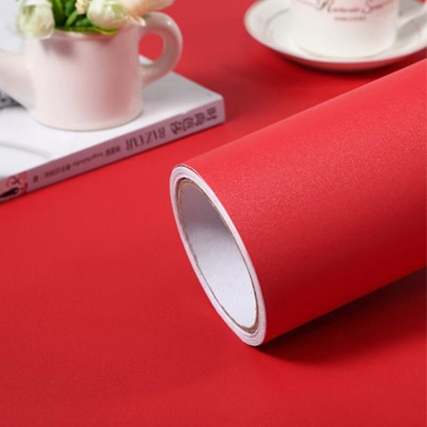 Självhäftande, Vattentät och Avtagbar Vinyltapet Matt Röd 40cm x 2m Matt Red 40cm x 2m