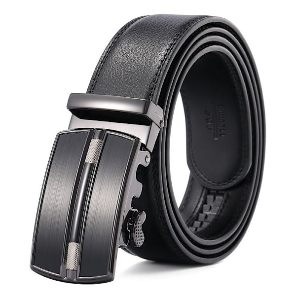 Allround Automatisk Spænde Bælte High-End Herrebælte Tilpasning black buckle 110cm