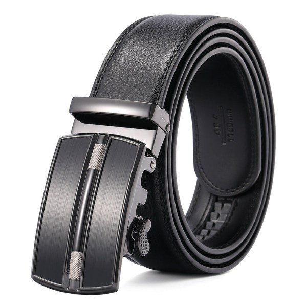 Allsidigt Automatiskt Spännbälte Exklusivt Herrbälte Anpassning black buckle 130cm