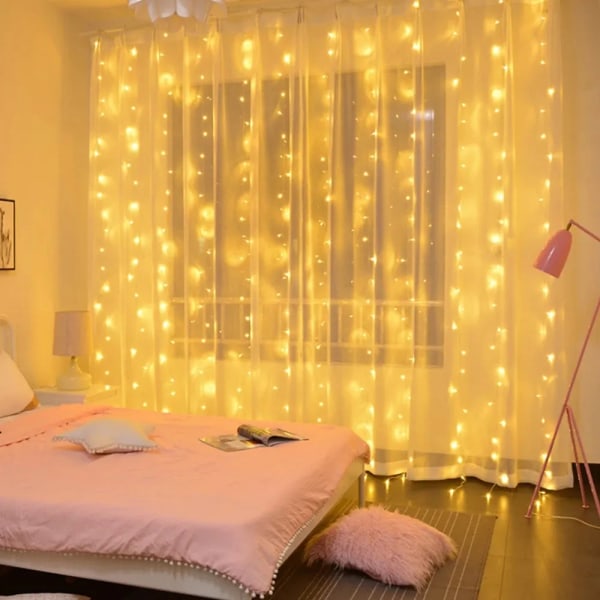Jouluvalot Verho Garland Hyvää Joulua Koristeet Kotiin Joulukoristeet Joululahjat Navidad 2024 Uuden Vuoden Sisustus Multicolor 3Mx3M 300LED