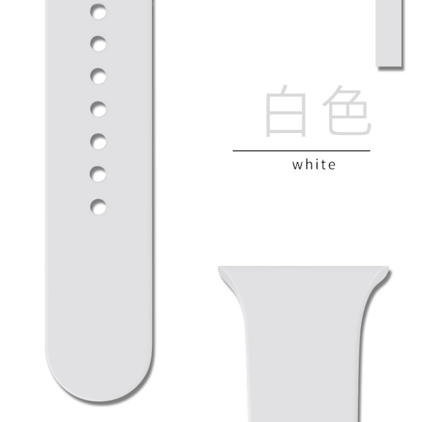 Klokkereim for Apple Watch iWatch 38/40/41/42mm Forlenget/L 02 Hvit