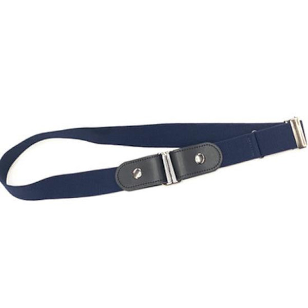Dame Spændefri Elastiske Bælter Usynligt Bælte Talje til Jeans Ingen Spænder Taljebånd Bælte Navy blue