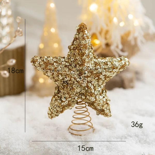Julgranskula Målad Kula Gyllene Silver Champagne Glitter Stjärnor Julgran Hängande Fönsterdekoration Små Gåvor Leksaker red 8pcs