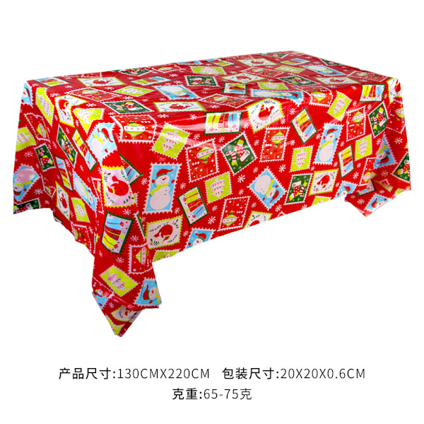 Party Jul Halloween Tunn Party Event Dekoration Duk Bakgrund Vägglayout Christmas 1 red snowman 220X130CM
