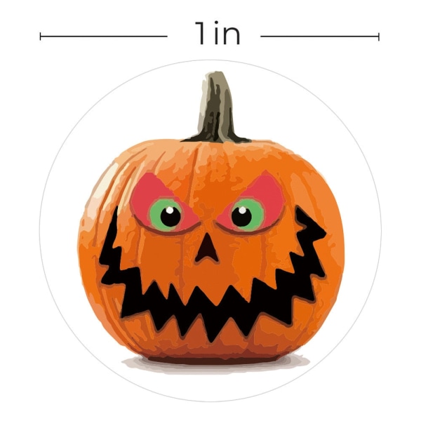300-500 stk Halloween Gresskar Spøkelse Rund Håndlaget Emballasje Forseglingsetikett Klistremerke DIY Halloween Gave Klistremerker Halloween Dekor QY1300-500pcs