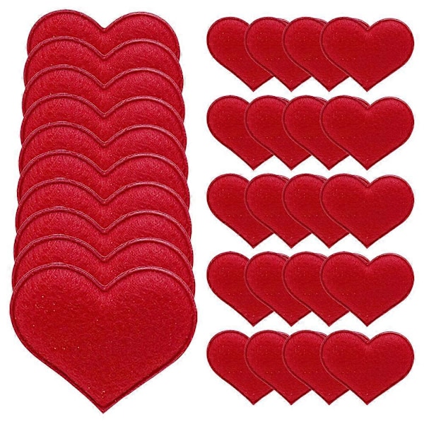 50 stk. Valentine Filt Hjerter Håndværk Dekorativt DIY Håndværk Filt Hjerter Fest Filt Hjerter Håndværk