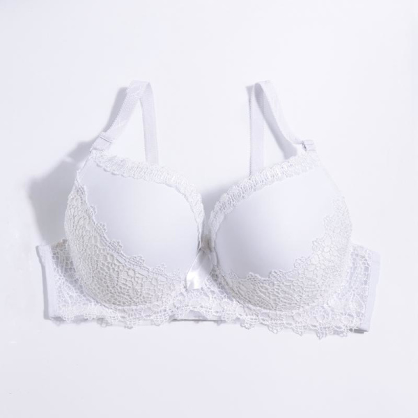 Enfärgad Dam Stor Storlek BH 38D 40D 42D 44D 46D 48D Femme Plus Size Underkläder Bygel Formpressad BH White 100D