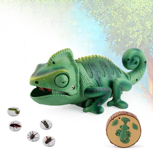 Fjernstyrt Kameleon Leke Realistisk Dyr Infrarød RC Kameleon Fake Kameleon Leker Elektriske Leker Festgaver Festutstyr As photo