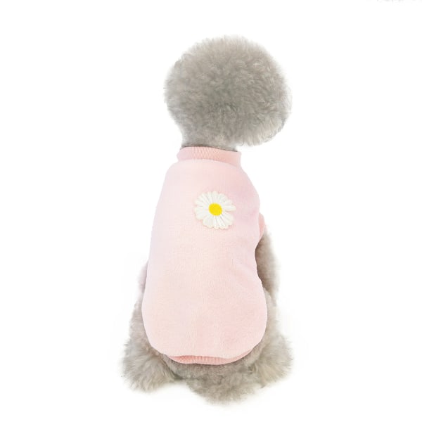 Små hund coral fleece hemkläder husdjurskläder Rose Red M