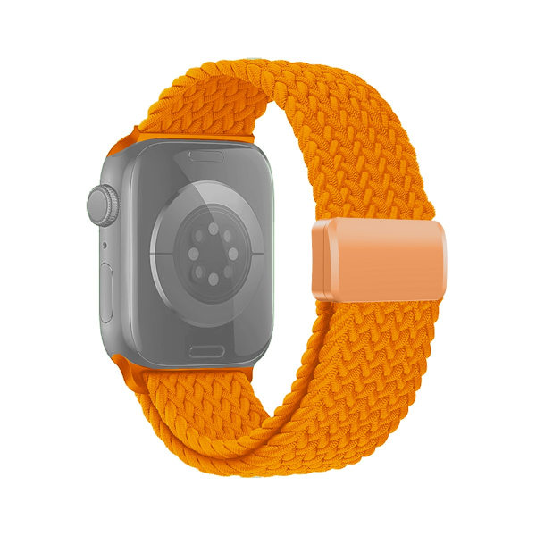 Kellon ranneke Apple Watch iWatch 42/44/45/49MM Muovinen sisämagneetti Emma Oranssi