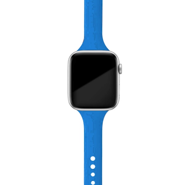 Smal rem för Apple Watch armband 40mm 44mm 38mm 42mm Silikon armband klockarmband correa iWatch 6 se 5 4 3 7 45mm 41mm midnight blue 13 38mm 40mm 41mm