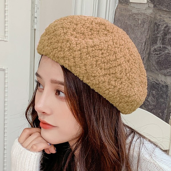 Høst og Vinter Utendørs Hold Varm Fleece Malerlue Kunstnerisk Gresskarlue Beige Average size
