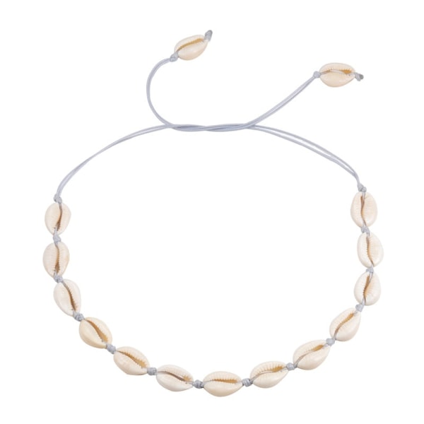 Trendigt halsband med snäckskal för kvinnor, sommarsmycke, strandhalsband, bohemiskt rep, pärlhalsband med snäckor, handgjort halsband för kvinnor Style 9 Overseas