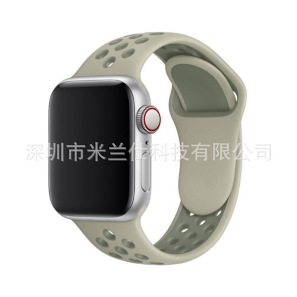 Kellon ranneke Apple Watch iWatch 38/40/41/42mm - S10 Laajennettu koko ML-koodi 30 Kuusisumu ja Sammalenvihreä